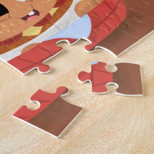 Veggie en Angus Puzzle Legpuzzel (Zijkant)