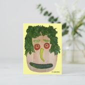 Veggie Face Briefkaart (Staand voorkant)