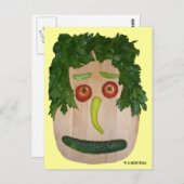 Veggie Face Briefkaart (Voorkant / Achterkant)