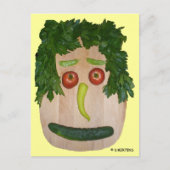 Veggie Face Briefkaart (Voorkant)