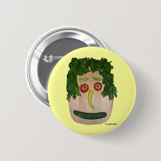 Veggie Face Ronde Button 5,7 Cm (Voorkant /achterkant)