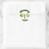 Veggie Face Ronde Sticker (Tas)