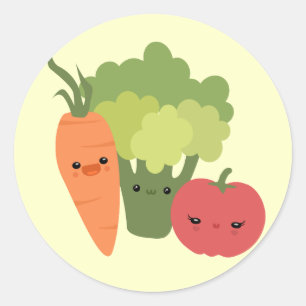 Veggie Friends Ronde Sticker