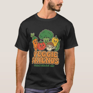 Veggie Friends Vegetarische Dag Schattige Groente T-shirt
