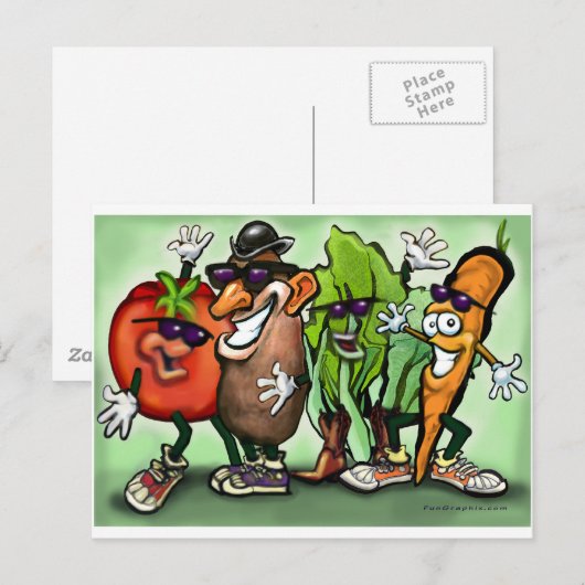 Veggie Gang Briefkaart (Voorkant / Achterkant)