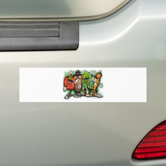 Veggie Gang Bumpersticker (Op auto)
