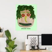 Veggie Gezicht Poster (Thuiskantoor)