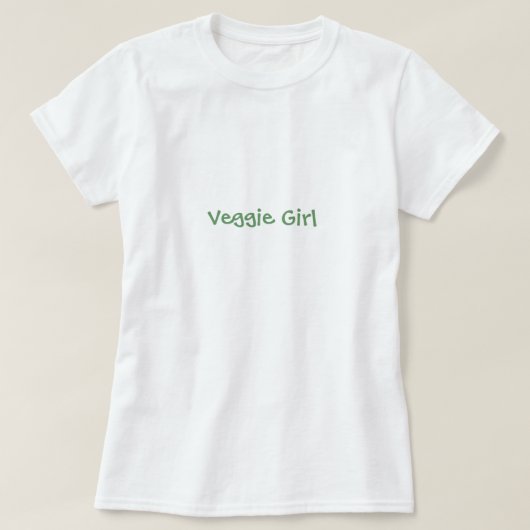 Veggie Girl - Gepersonaliseerd T-shirt (Design voorkant)