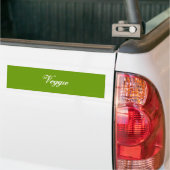 Veggie. Groen. Slogan. Bumpersticker (Op Truck)