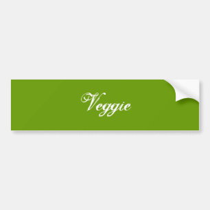 Veggie. Groen. Slogan. Bumpersticker