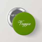 Veggie. Groen. Slogan. Ronde Button 5,7 Cm (Voorkant /achterkant)