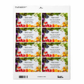 Veggie Groente Verse Kruidenierswinkel Etiket (Full Sheet)