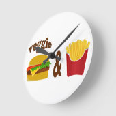 Veggie Hamburger en Gebraden gerechten Ronde Klok (Hoek)