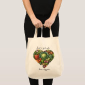 Veggie Heart | Farmer's Market Shopping Canvas tas (Voorkant (product))