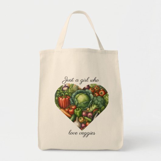 Veggie Heart | Farmer's Market Shopping Canvas tas (Voorkant)