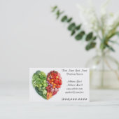 Veggie Heart Visitekaartje (Staand voorkant)