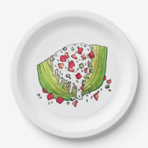 Veggie Iceberg Lettuce Wedge Salad Food Foodie Papieren Bordje