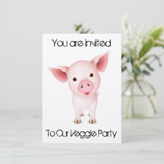 Veggie Invitation card Kaart (Staand voorkant)