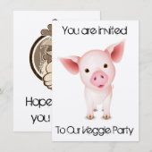 Veggie Invitation card Kaart (Voorkant / Achterkant)