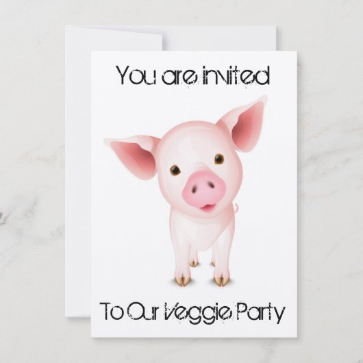 Veggie Invitation card Kaart (Voorkant)