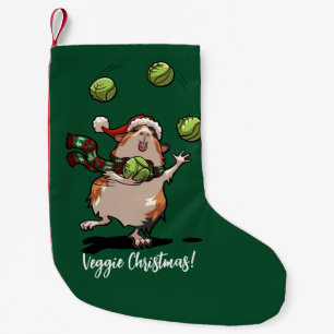 Veggie Kerstmis! Cavia jongleerspruiten Kleine Kerstsok