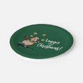 Veggie Kerstmis! Cavia jongleerspruiten Papieren Bordje (Gekanteld)