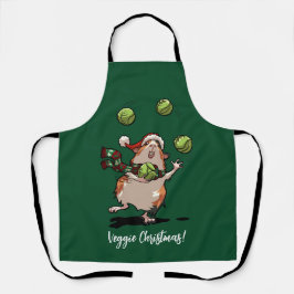 Veggie Kerstmis! Cavia jongleerspruiten Schort