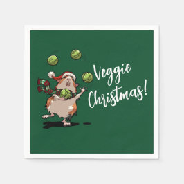 Veggie Kerstmis! Cavia jongleerspruiten Servet