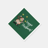 Veggie Kerstmis! Cavia jongleerspruiten Servet (Hoek)