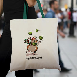 Veggie Kerstmis! Cavia jongleerspruiten Tote Bag