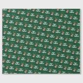 Veggie Kerstmis! Schattig cavia jongleert met spru Cadeaupapier (Vlak)