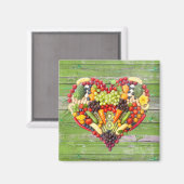 Veggie Love Vegan Heart Magneet (Voorkant / Achterkant)