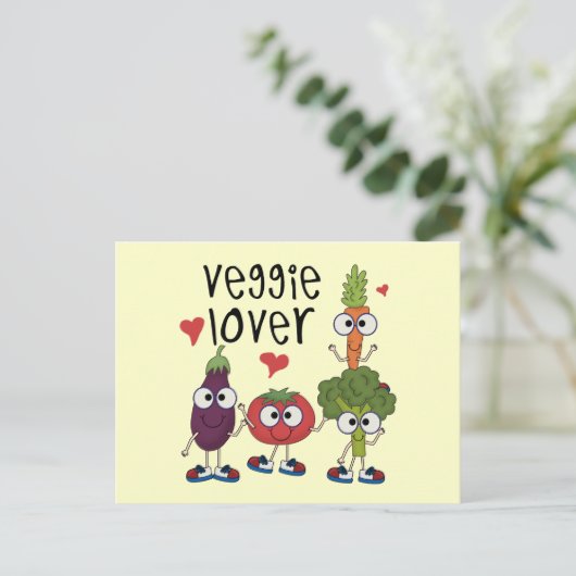 Veggie Lover Briefkaart (Staand voorkant)