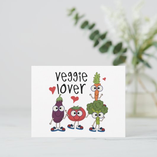 Veggie Lover Briefkaart (Staand voorkant)