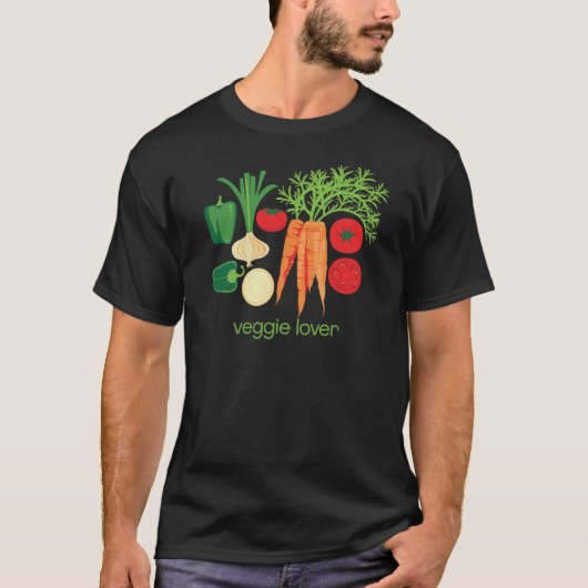 Veggie Lover, gemengd, verse groenten T-shirt (Voorkant)