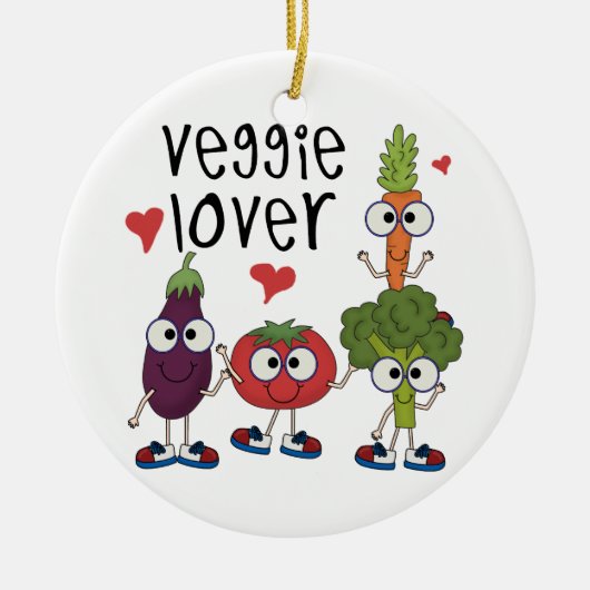 Veggie Lover Keramisch Ornament (Voorkant)