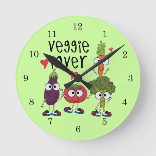 Veggie Lover Ronde Klok (Voorkant)