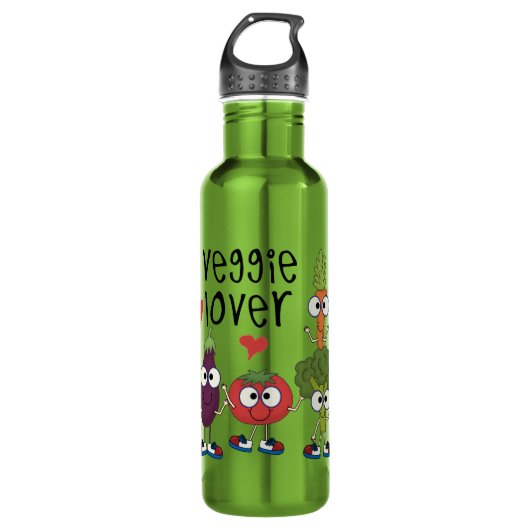 Veggie Lover Waterfles (Voorkant)