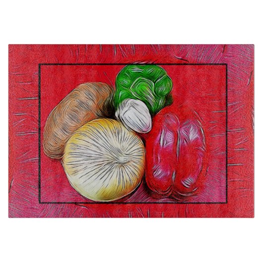 Veggie Medley Snijplank (Voorkant)