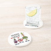 Veggie Minnaar Zandsteen Onderzetter (Zijkant)