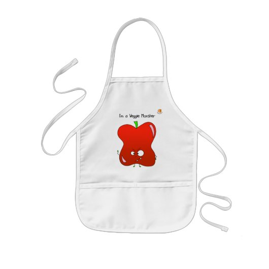 Veggie Monster Apron voor kinderen - Pepper Kinder Schort (Voorkant)