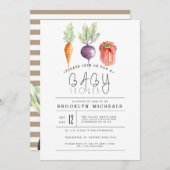 Veggie Patch | BABY SHOWER WATERVERF Kaart (Voorkant / Achterkant)