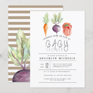 Veggie Patch   BABY SHOWER WATERVERF Kaart