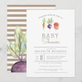 Veggie Patch | BABY SHOWER WATERVERF Kaart (Voorkant / Achterkant)