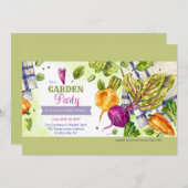 Veggie Patch Garden Party Uitnodiging (Voorkant / Achterkant)