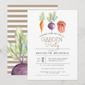 Veggie Patch | Waterverf Garden Party Kaart (Voorkant / Achterkant)