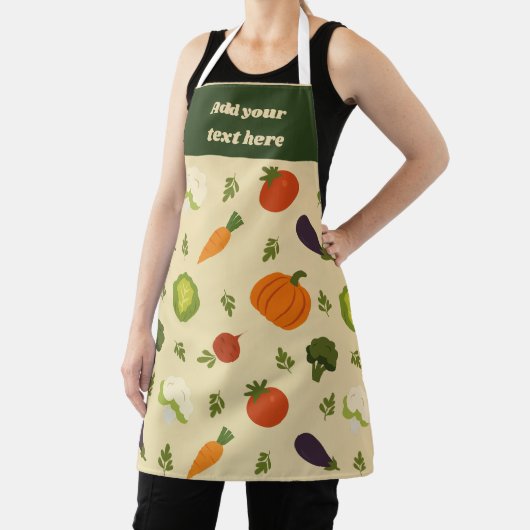 Veggie Pattern Schort – Sunshine & Veg (Insitu)