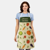  Veggie Pattern Schort – Sunshine & Veg (Gedragen)