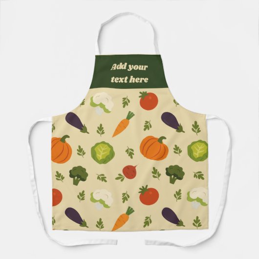  Veggie Pattern Schort – Sunshine & Veg (Voorkant)