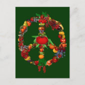 Veggie Peace Sign Briefkaart (Voorkant)